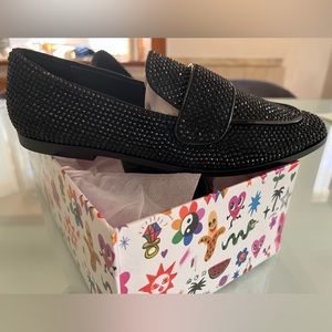Brand new in box Jeffrey Campbell never worn size 9.5 Black sparkly loafers.